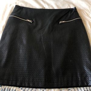 Faux leather skirt